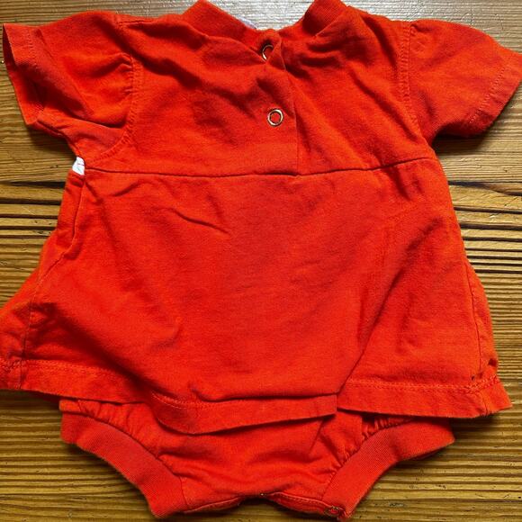 Little King orange Clemson short sleeve dress one piece SIZE 6M - Picture 4 of 4